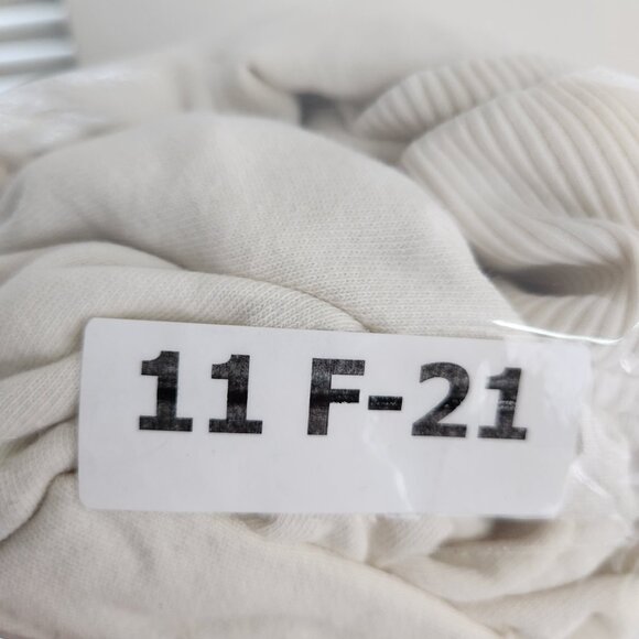 Madewell Hooded Cocoon Sweatshirt Size Large Relaxed Dolman Sleeve Ivory - Picture 14 of 14